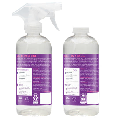 2 bottles of Better Life Stain and Odor Eliminator - Back.