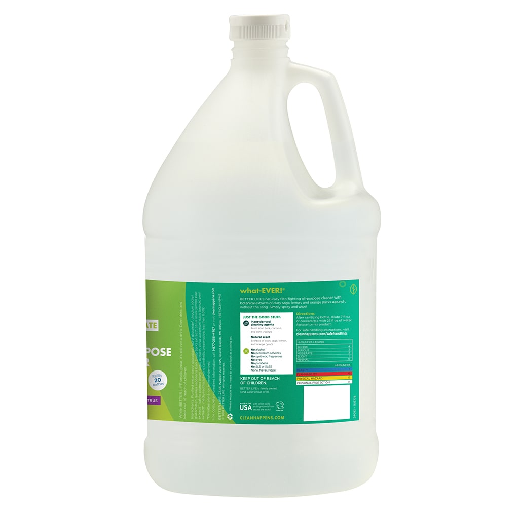 1 Gallon - Clary Sage & Citrus All-Purpose Cleaner - Side View